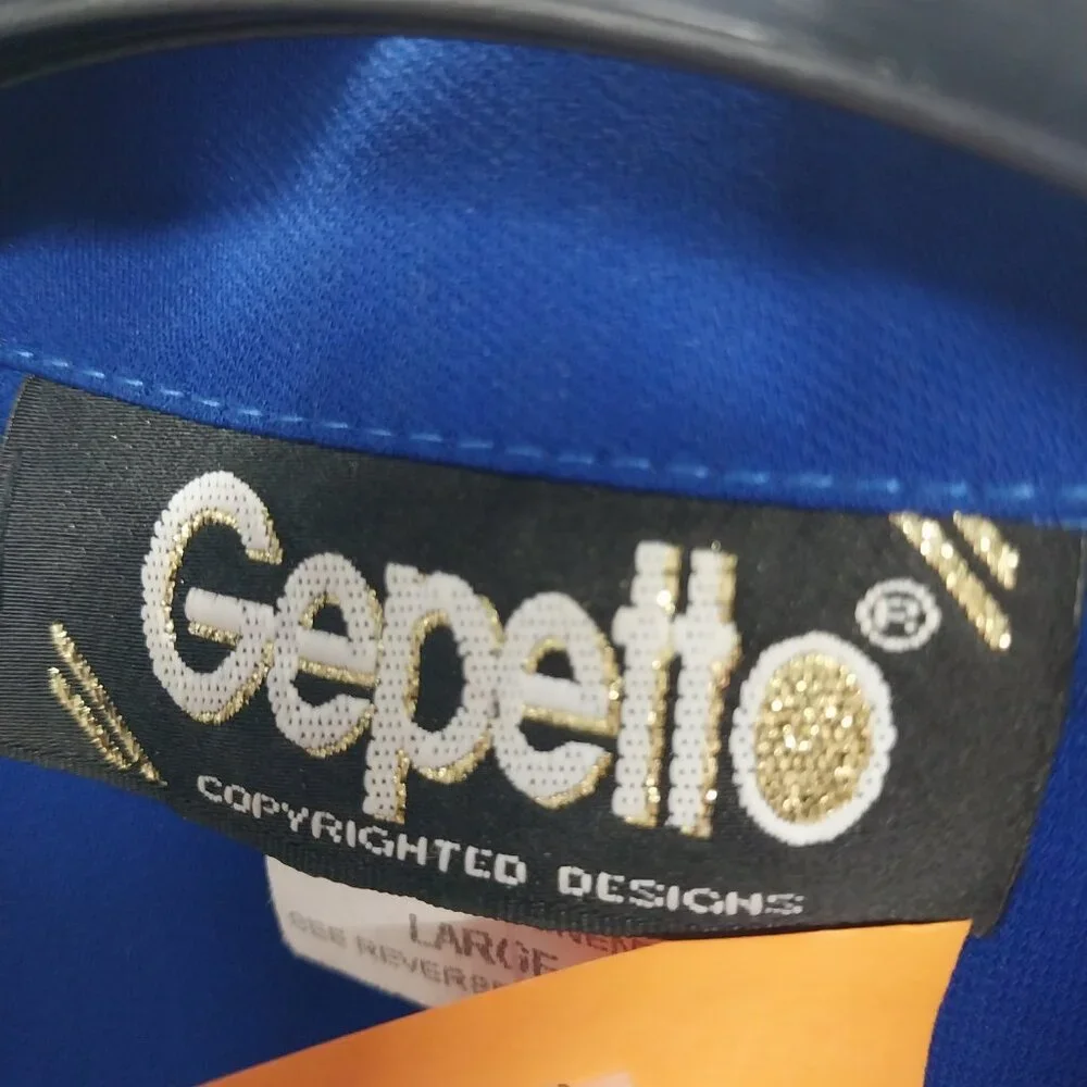 3372 Size Large Gepetto Pant set Royal Blue, Purple with Jewels down the front. - Picture 8 of 9